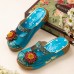  Handmade Leather Comfort Floral Holiday Platform Sandals